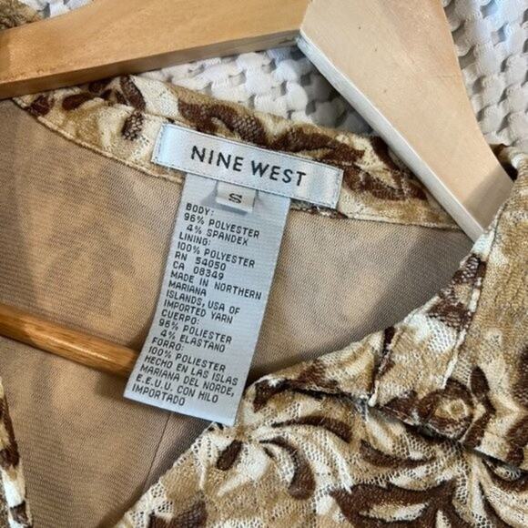 Nine West Women's Button Up Blouse Small 90s Y2K Vintage Sheer - Picture 2 of 7